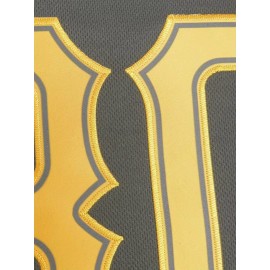 Men'S Black # 30 Baseball Jersey with Classic Letter Embroidery Design, Breathable Button Style Short Sleeved Shirt, Suitable for Training And Games