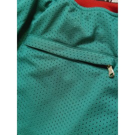 Men'S #12 Letter Embroidery Fashion Stretch Sports Shorts, Breathable Quick Drying - Ideal For Basketball, Running, Tennis, Golf, Beach, Outdoor Activities