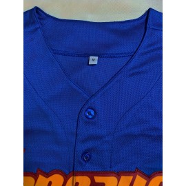 Men'S Number 13 & Venezuela Embroidery Color Block Baseball Jersey, Classic Breathable Short Sleeve T-Shirt For Training Competition