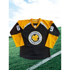 Men's #69 Black Ice Hockey Jersey - Comfortable & Casual V-Neck Sweatshirt for Training, Sports & Outdoor Activities - Polyester, Machine Washable - Sizes S to 3XL, Ice Hockey, Training