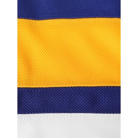 17 Men's Ice Hockey Jacket White Blue Sports Training Jersey Comfortable And Casual S-3XL