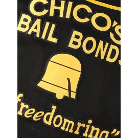 Men's #3 Black Baseball Jersey with Yellow & White Stripes - 