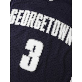 Polyester Georgetown 3 Embroidered Basketball Jersey For Men Slight Stretch Fabric Versatile For Basketball Jersey