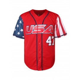 Men'S #47 USA Embroidered Baseball Jersey