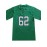 Men'S Embroidered #62 Green Football Jersey, Polyester V-neck Sports Jersey, Slight Stretch Knit Fabric, Loose Fit, for Casual, Running, Training, Hiking, Adult & Teen, Four Seasons Wear
