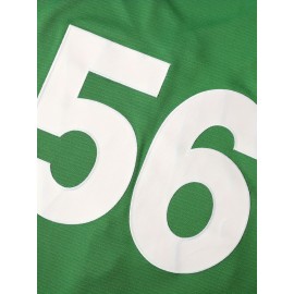 Men's #56 Mexico Baseball Jersey - Vibrant Green with Red & White Stripes, Polyester, V-Neck, Button-Up, Sizes S-3XL - Perfect for Sports Training & Casual Wear