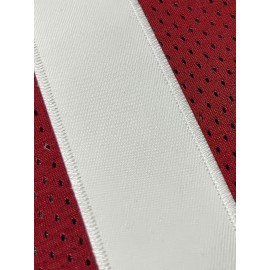 Men's Red #8 Embroidered Rugby Shirt - Breathable 100% Polyester V-Neck Short Sleeve, Loose Fit Training & Casual Sports Top for All-Season Outdoor, Parties, Festivals