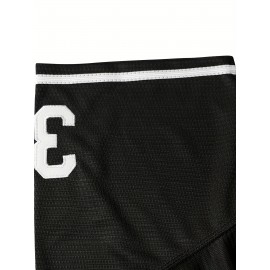 Youth Black Loose Baseball Shirt # 30-100% Polyester Fiber V-neck Button Top Suitable For Casual Team Sports And Outdoor Activities S-3XL