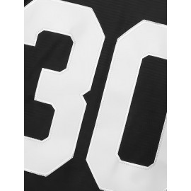 Youth Black Loose Baseball Shirt # 30-100% Polyester Fiber V-neck Button Top Suitable For Casual Team Sports And Outdoor Activities S-3XL