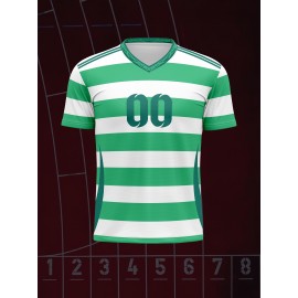 Custom Youngsters' Soccer Jersey - V-Neck, Comfort Fit with Personalized Name & Number, Perfect for Sports & Casual Wear, 2024, Running