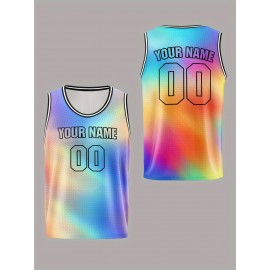 Customizable Kids Basketball Vest, Polyester 100% Knit Fabric, Breathable & Washable, Loose Fit Sports Vest for Boys & Girls, Ideal for Training, Parties, Outdoor Activities - Spring/Summer/Fall
