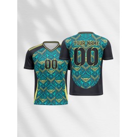 [Custom Soccer Jersey] Personalized Comfort Fit Youngsters' Soccer Jersey - V-Neck, Breathable Polyester, Machine Washable