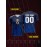 Customizable Kids Football Jersey | 2024 V-Neck Polyester Top - Personalized Name & Number, Preppy Sports Casual, All Over Print, Regular Fit for Children & Teens