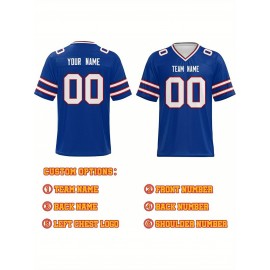 Custom Plus-Size Women's Football Jersey - Personalized Team Name & Number, Vibrant Teal V-Neck Summer Sportswear, Breathable Athletic Top for Sports Meetings, Travel Photo Shoots