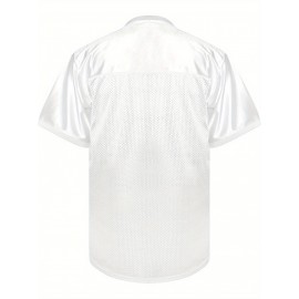 Customizable Football Jersey - Personalized Team & Number, V-Neck Short Sleeve, Breathable Fabric, Perfect for Sports & Casual Wear, Summer Sports Apparel, Sporty Clothing, Comfortable Fit