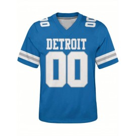 Customizable Plus Size Football Shirt for Women - Personalized Name & Number, V-Neck Short Sleeve, Breathable Summer Sports Jersey, Los Angeles City Team Gift, Football Jersey, Casual Wear, Sporty Design, Comfortable Fit, PLUS SIZE