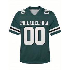 Customizable Plus Size Football Shirt for Women - Personalized Name & Number, V-Neck Short Sleeve, Breathable Summer Sports Jersey, Los Angeles City Team Gift, Football Jersey, Casual Wear, Sporty Design, Comfortable Fit, PLUS SIZE