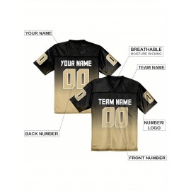 Custom Football Jersey Replica - Personalized Team Name& Number, Fan Gift Shirt for Women, Sizes 1XL-6XL, Ideal for Sports, Events& Casual Wear