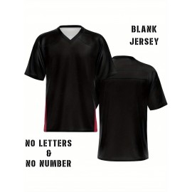 Women's Custom Football Jersey - Personalized Soccer-like sportswear, V-Neck Non-Stretch Tee, Team & Number Customization, Dark Green & Black Color Block for Football, Soccer, Casual Sports - Plus-Size Athletic Shirt, Comfortable Fit