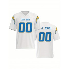 Women's Custom Football Jersey - Personalized Soccer-like sportswear, V-Neck Non-Stretch Tee, Team & Number Customization, Dark Green & Black Color Block for Football, Soccer, Casual Sports - Plus-Size Athletic Shirt, Comfortable Fit