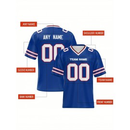 Women's Custom Football Jersey - Personalized Soccer-like sportswear, V-Neck Non-Stretch Tee, Team & Number Customization, Dark Green & Black Color Block for Football, Soccer, Casual Sports - Plus-Size Athletic Shirt, Comfortable Fit