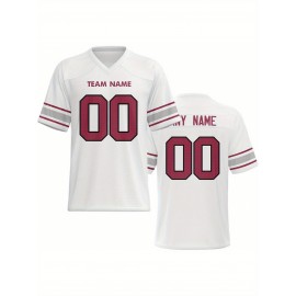 Women's Custom Football Jersey - Personalized Soccer-like sportswear, V-Neck Non-Stretch Tee, Team & Number Customization, Dark Green & Black Color Block for Football, Soccer, Casual Sports - Plus-Size Athletic Shirt, Comfortable Fit