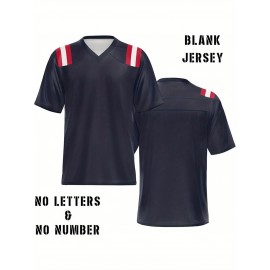 Women's Custom Football Jersey - Personalized Soccer-like sportswear, V-Neck Non-Stretch Tee, Team & Number Customization, Dark Green & Black Color Block for Football, Soccer, Casual Sports - Plus-Size Athletic Shirt, Comfortable Fit