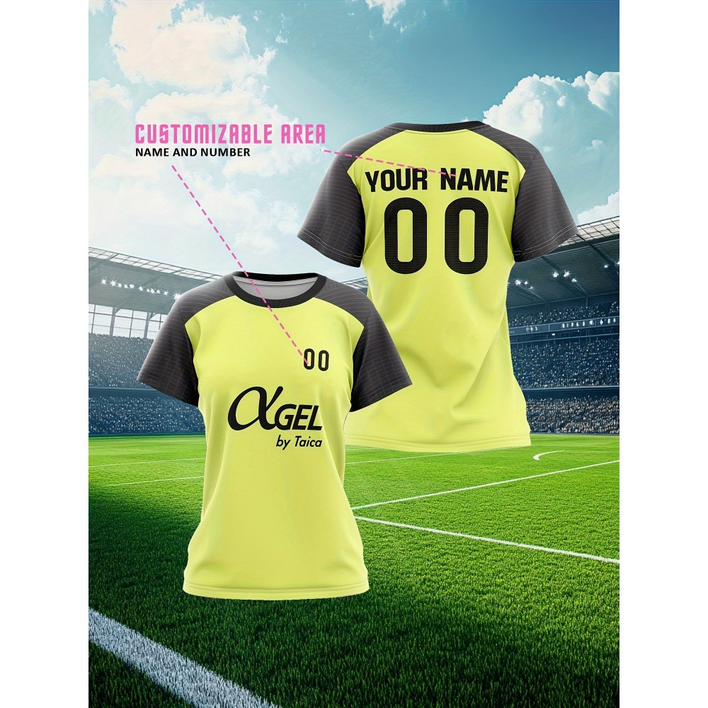 Customizable Women'S Plus Size Football Jersey - Soft & Breathable, Personalized Name & Number, Black with Red Accents, Perfect for Training, Sports Events & Casual Wear, Sports Event Apparel | Customizable Jersey | Comfortable Fit, Football Shirts