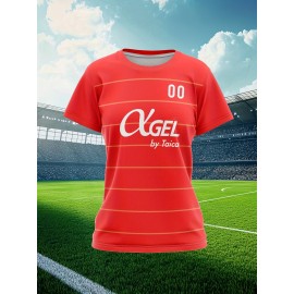 Customizable Women'S Plus Size Football Jersey - Soft & Breathable, Personalized Name & Number, Black with Red Accents, Perfect for Training, Sports Events & Casual Wear, Sports Event Apparel | Customizable Jersey | Comfortable Fit, Football Shirts